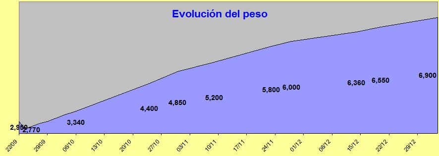 Abrir gráfico de evolución del peso de Nacho